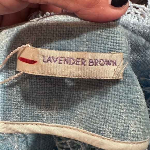 New WOMENS Lavender Brown Sky Blue Frayed Cardigan shoulder pad small/Med - Picture 3 of 12